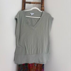 Athleta Sage Green V Neck Vest Top